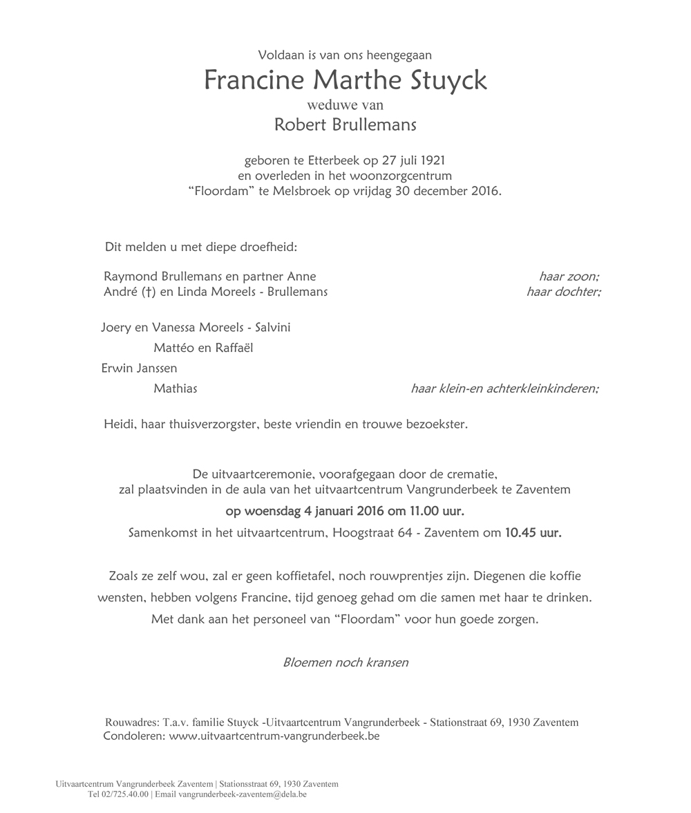 Letter Of Condolence