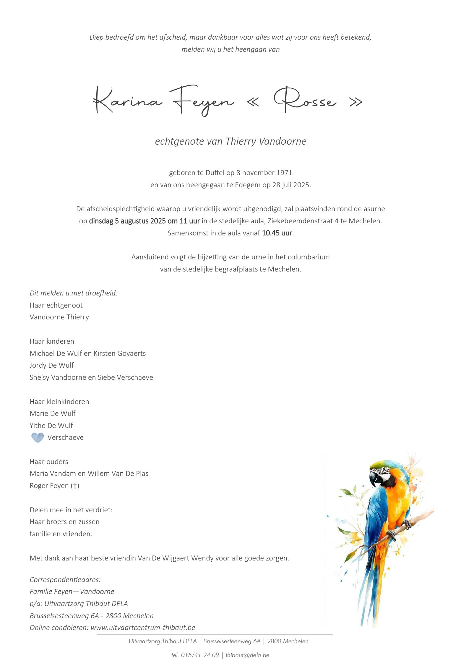 Letter Of Condolence