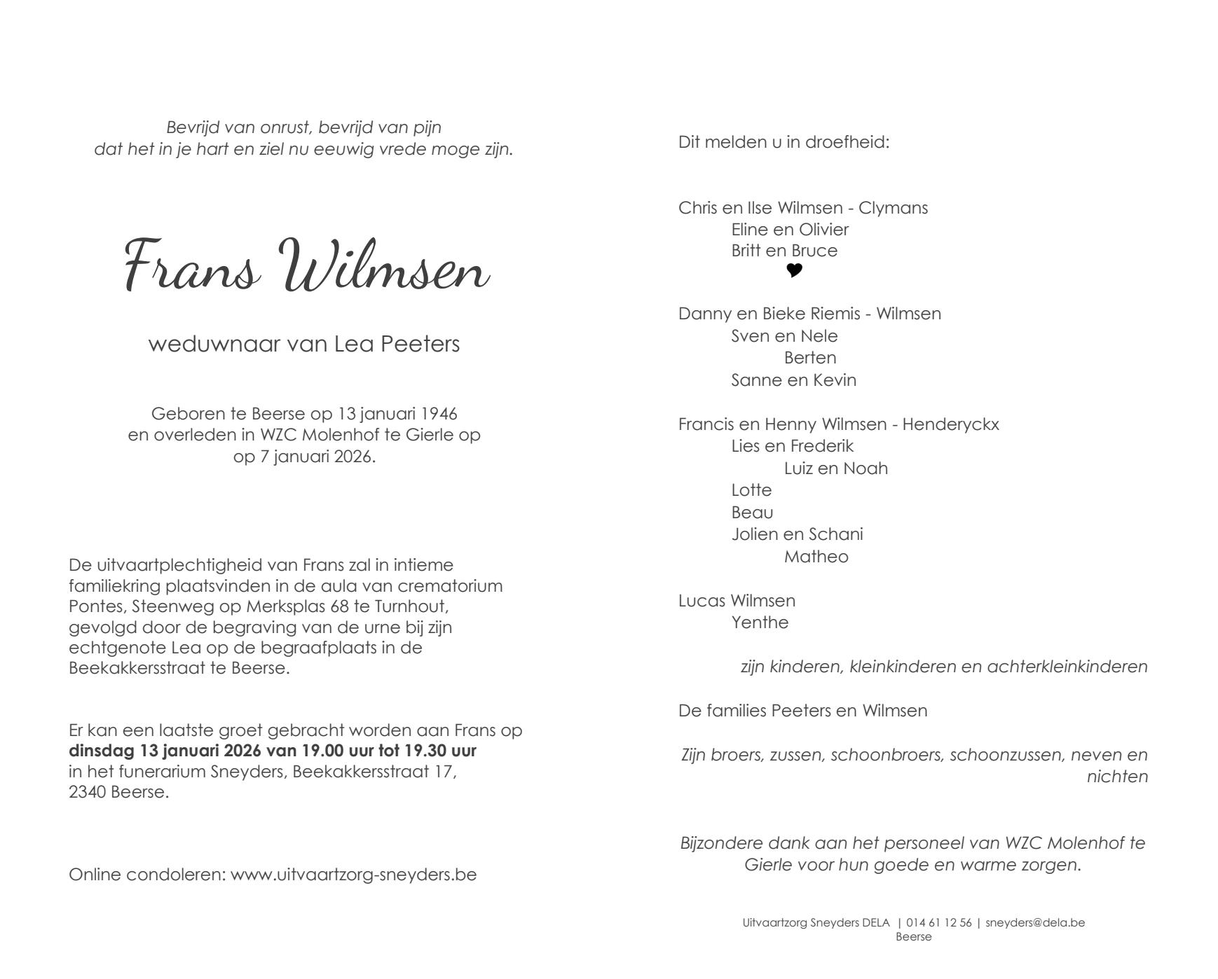 Letter Of Condolence