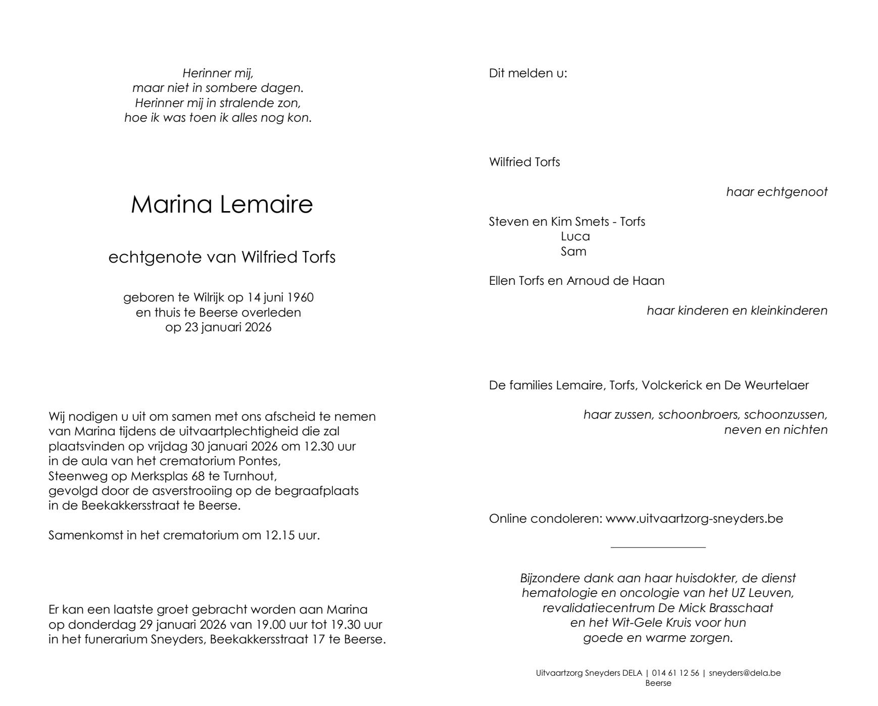 Letter Of Condolence