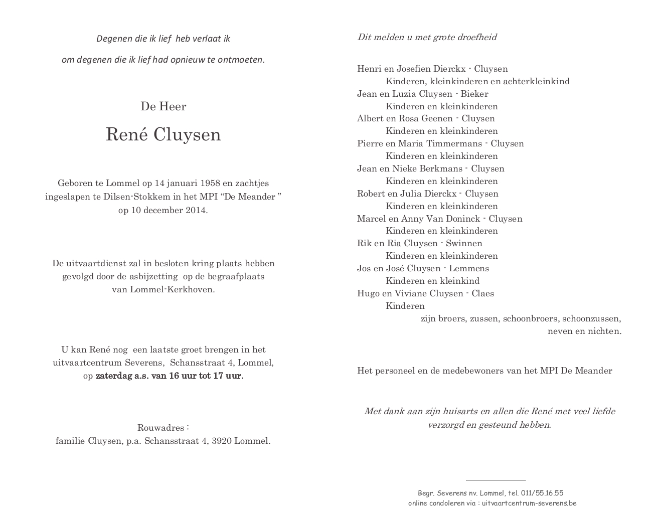 Letter Of Condolence