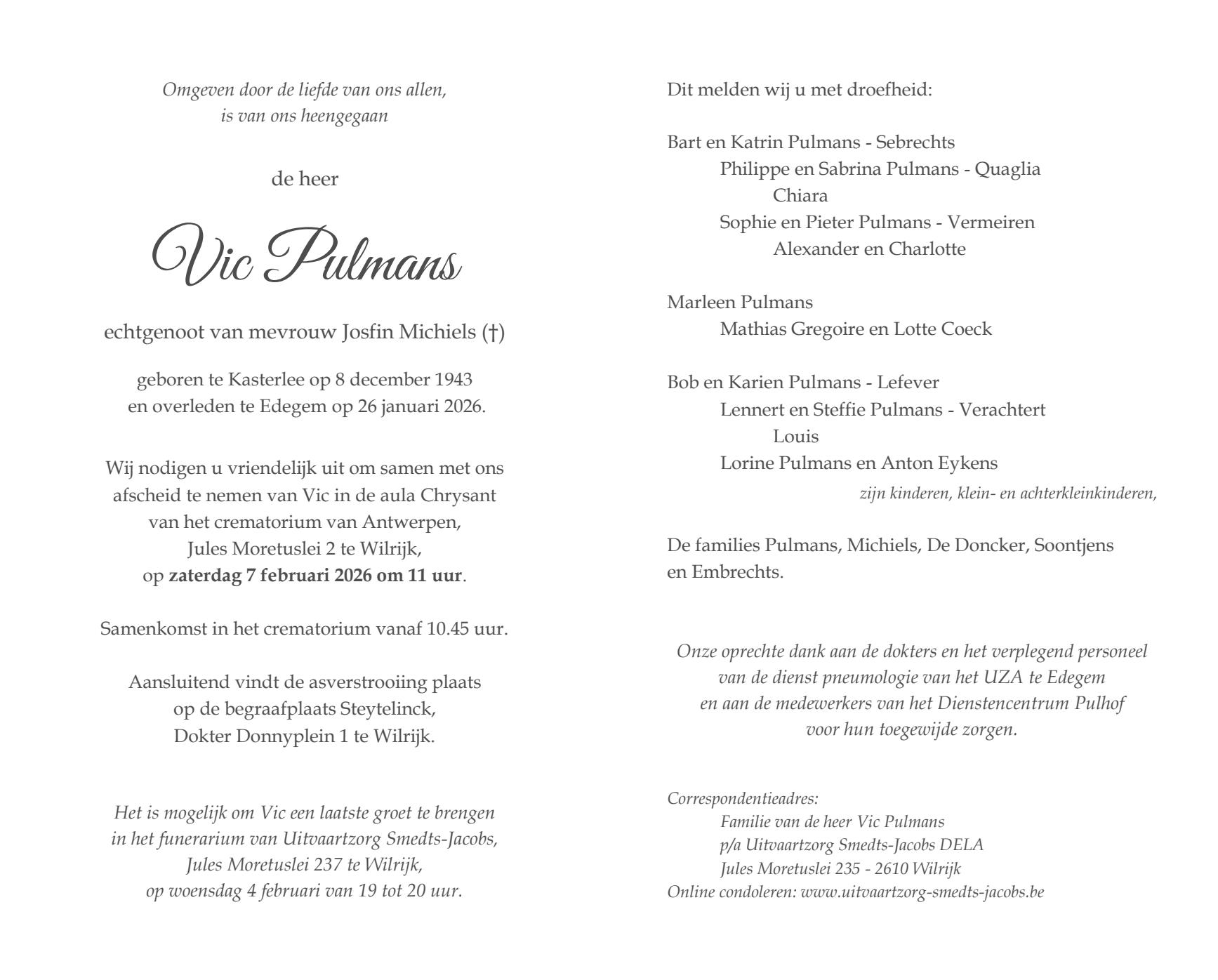 Letter Of Condolence