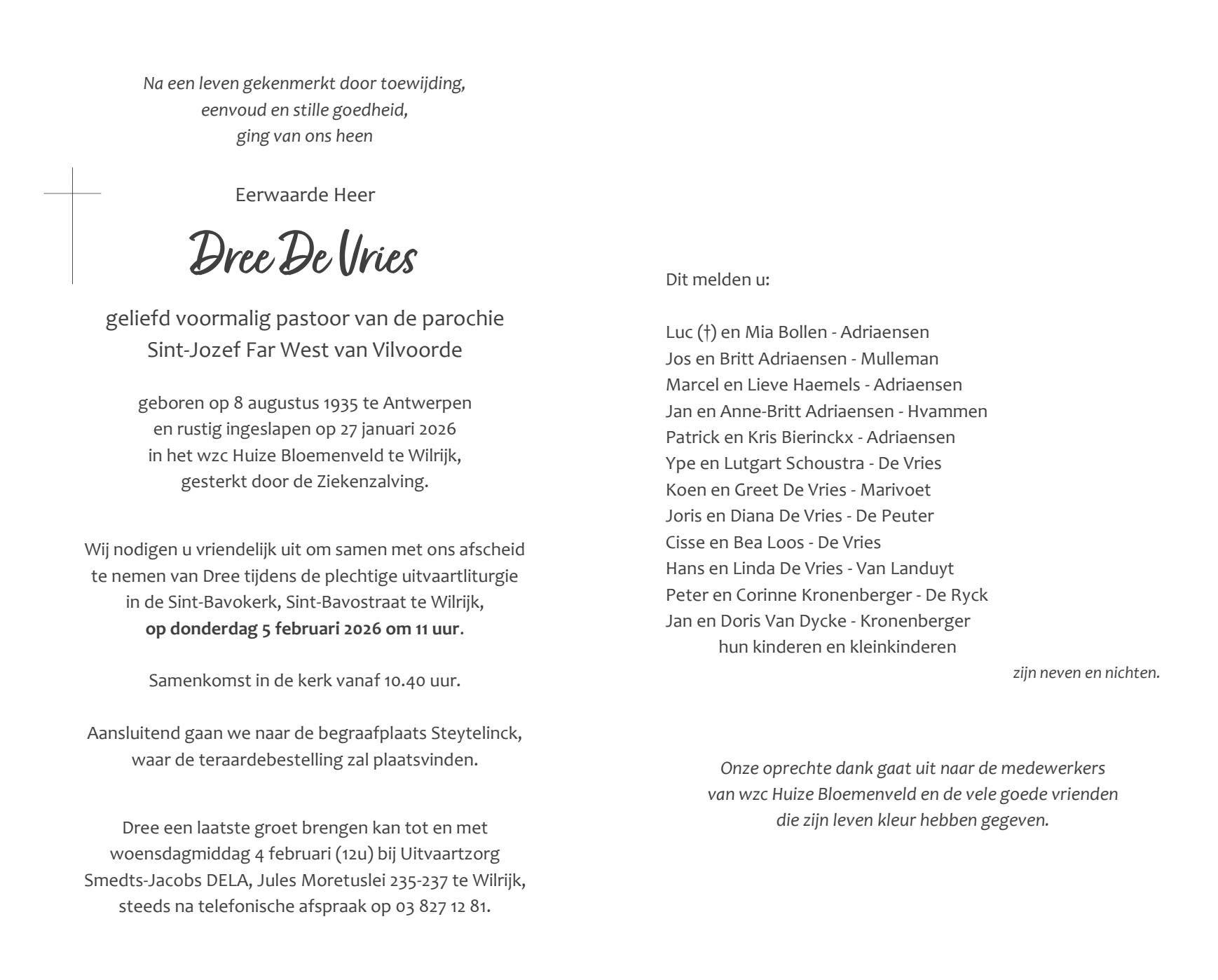 Letter Of Condolence