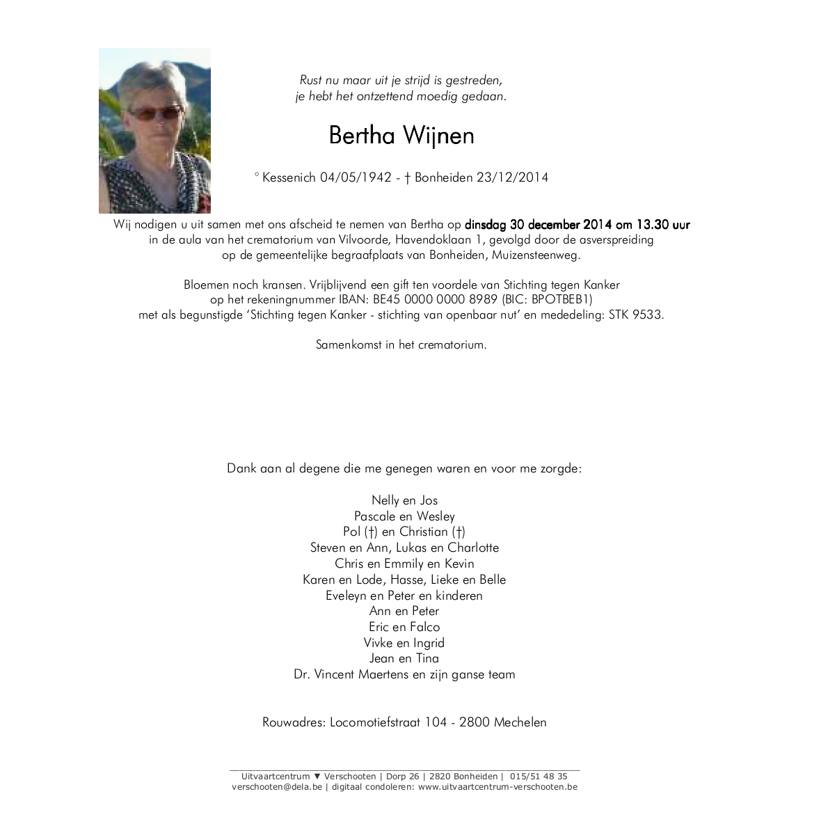 Letter Of Condolence