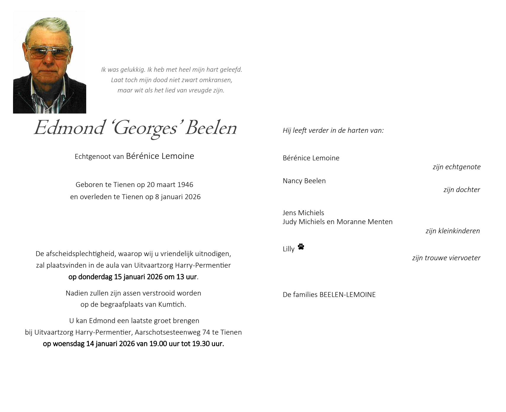Letter Of Condolence