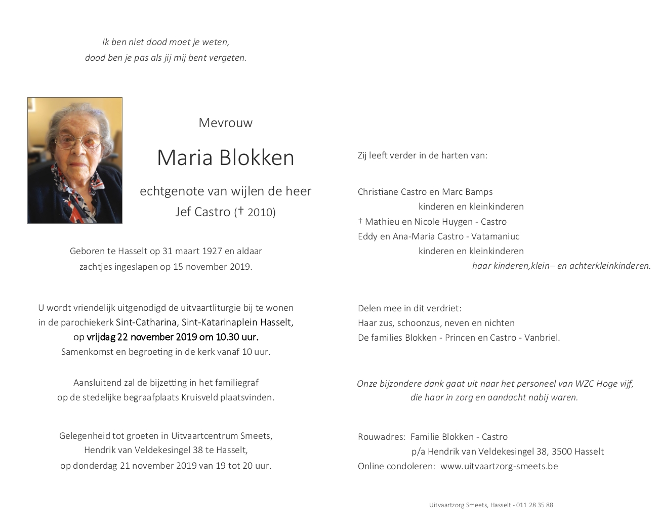Letter Of Condolence