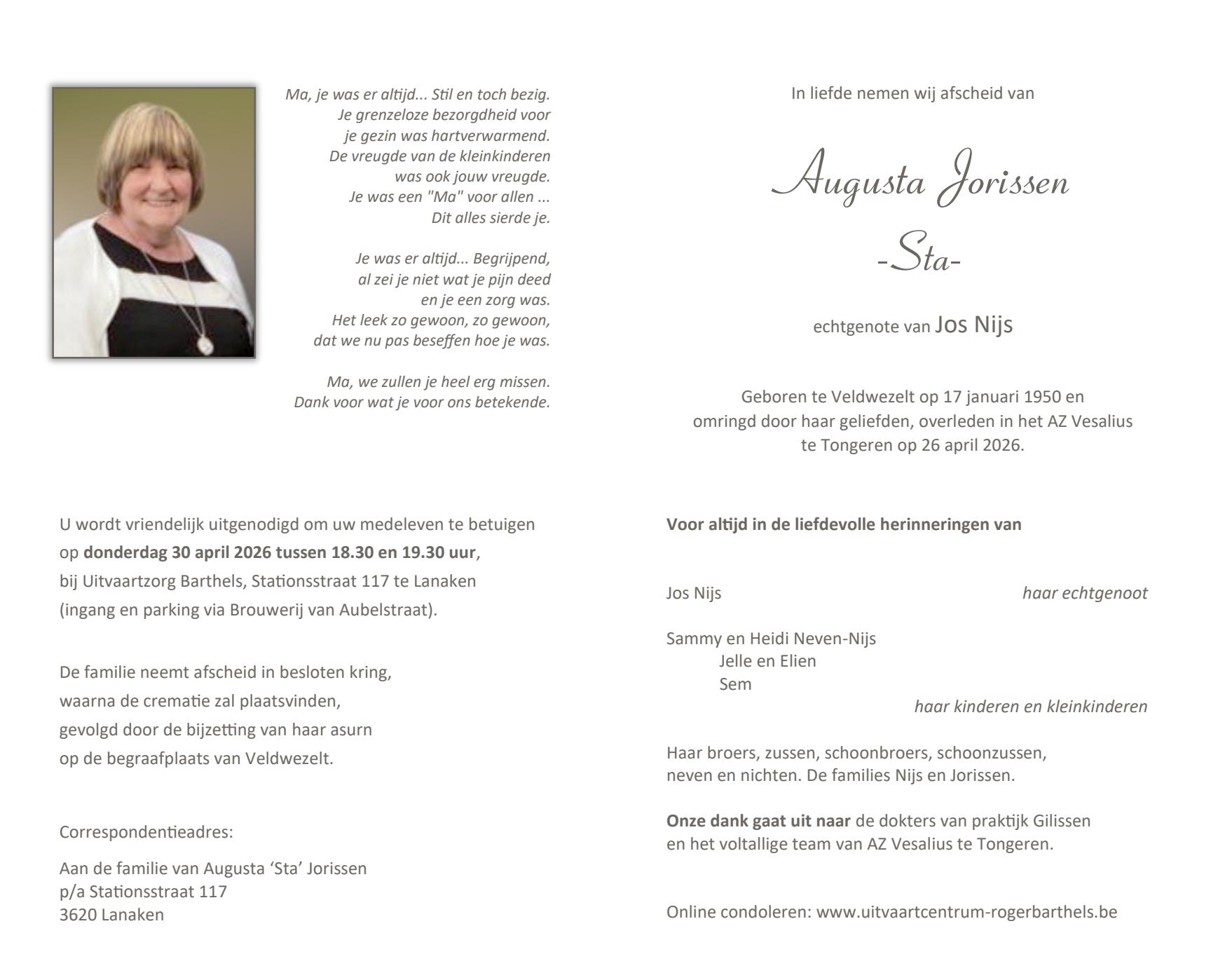 Letter Of Condolence