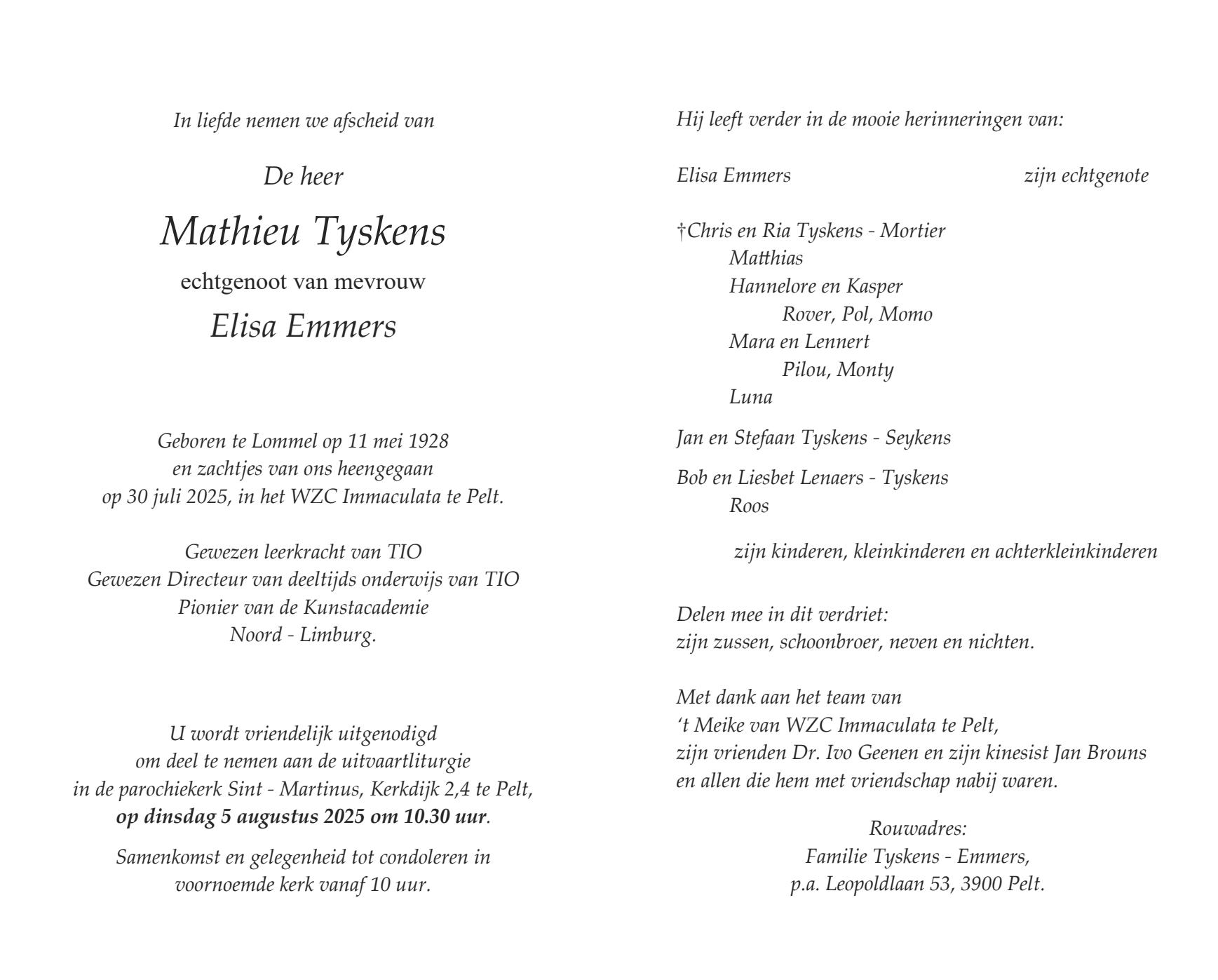 Letter Of Condolence