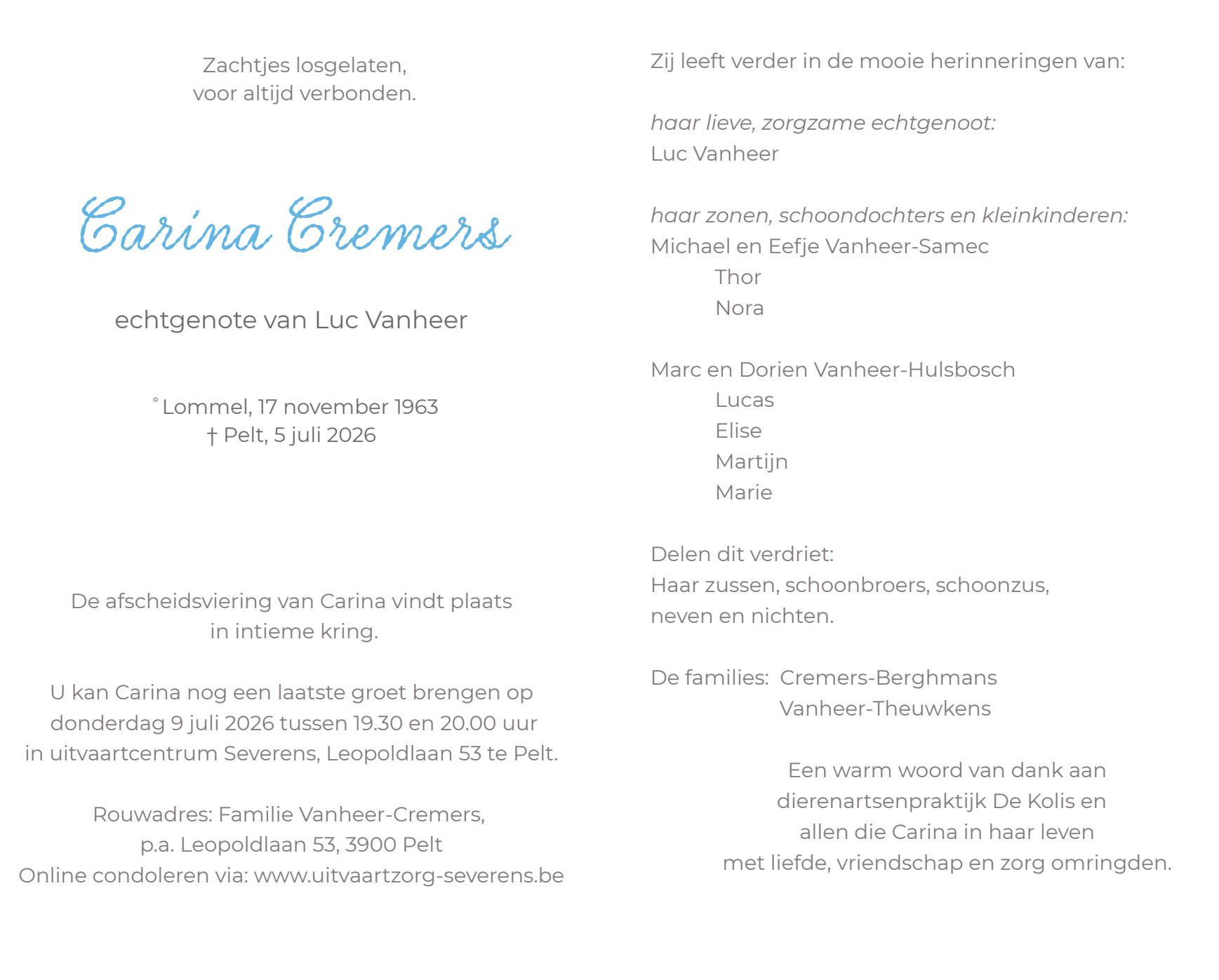 Letter Of Condolence