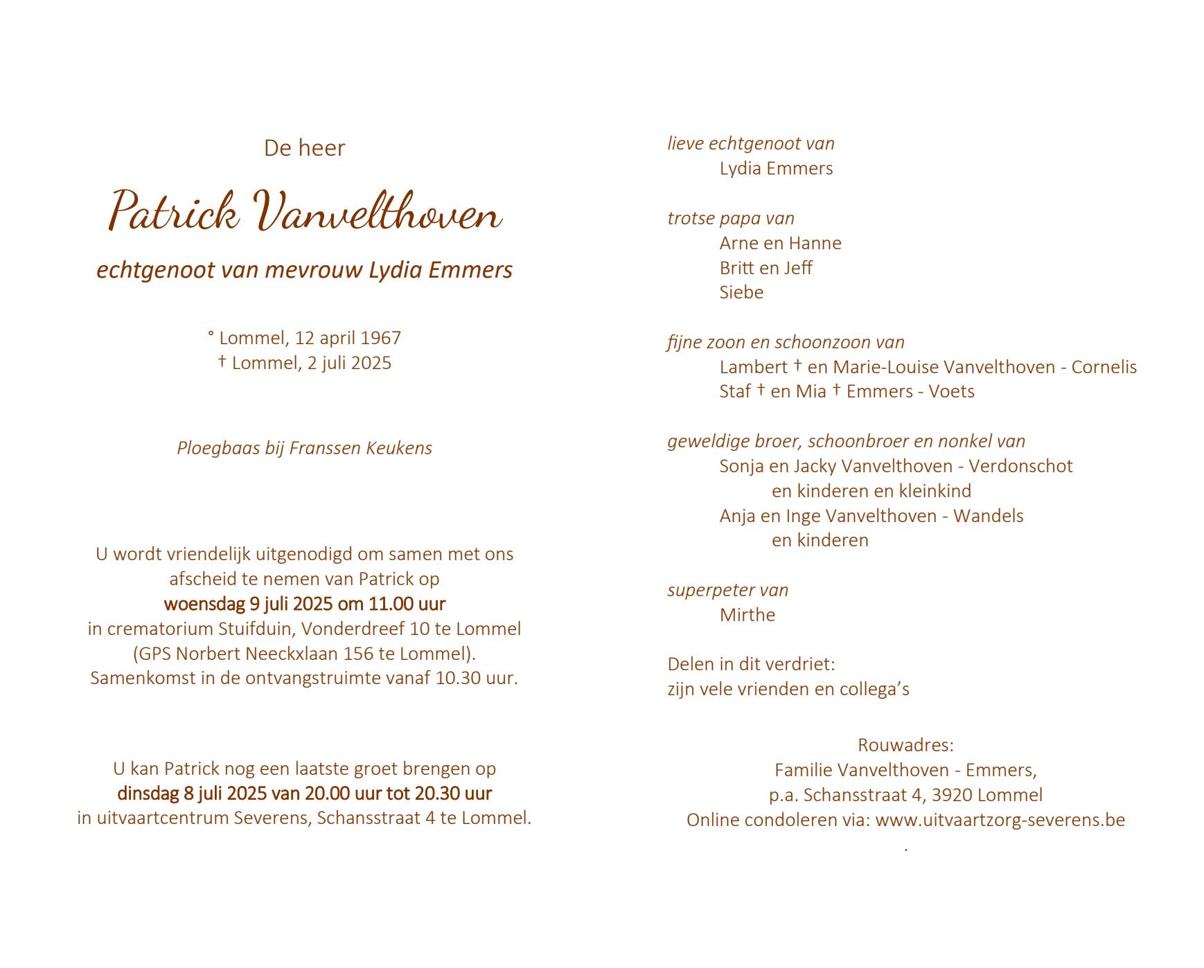 Letter Of Condolence