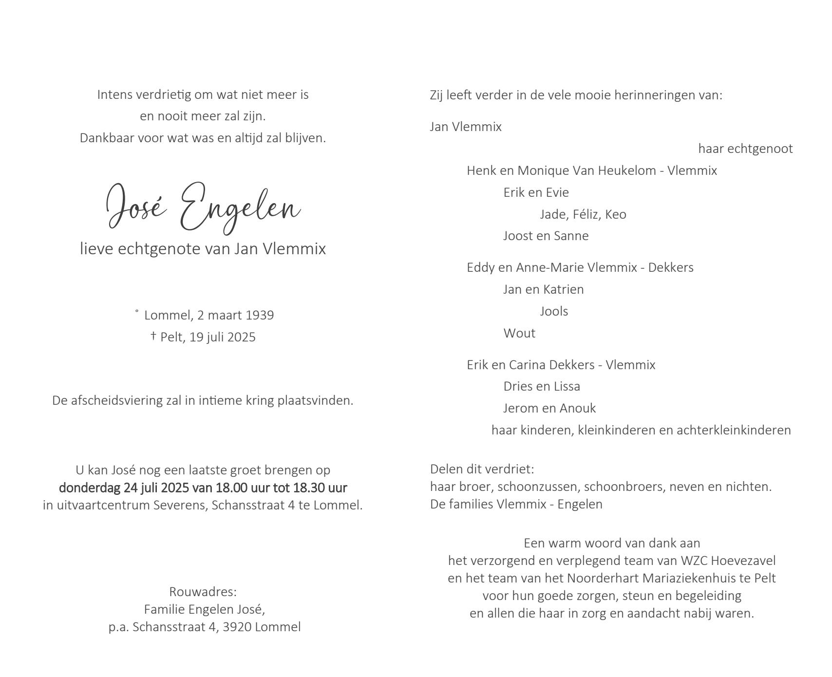 Letter Of Condolence