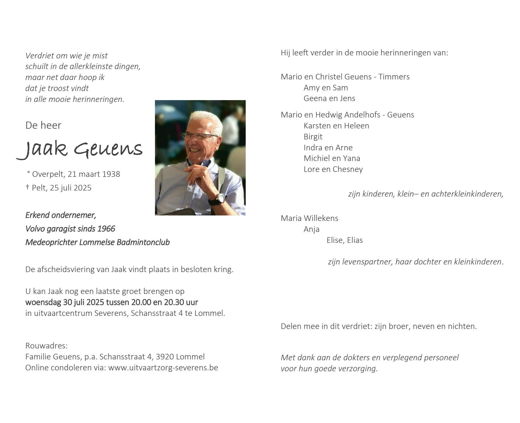Letter Of Condolence
