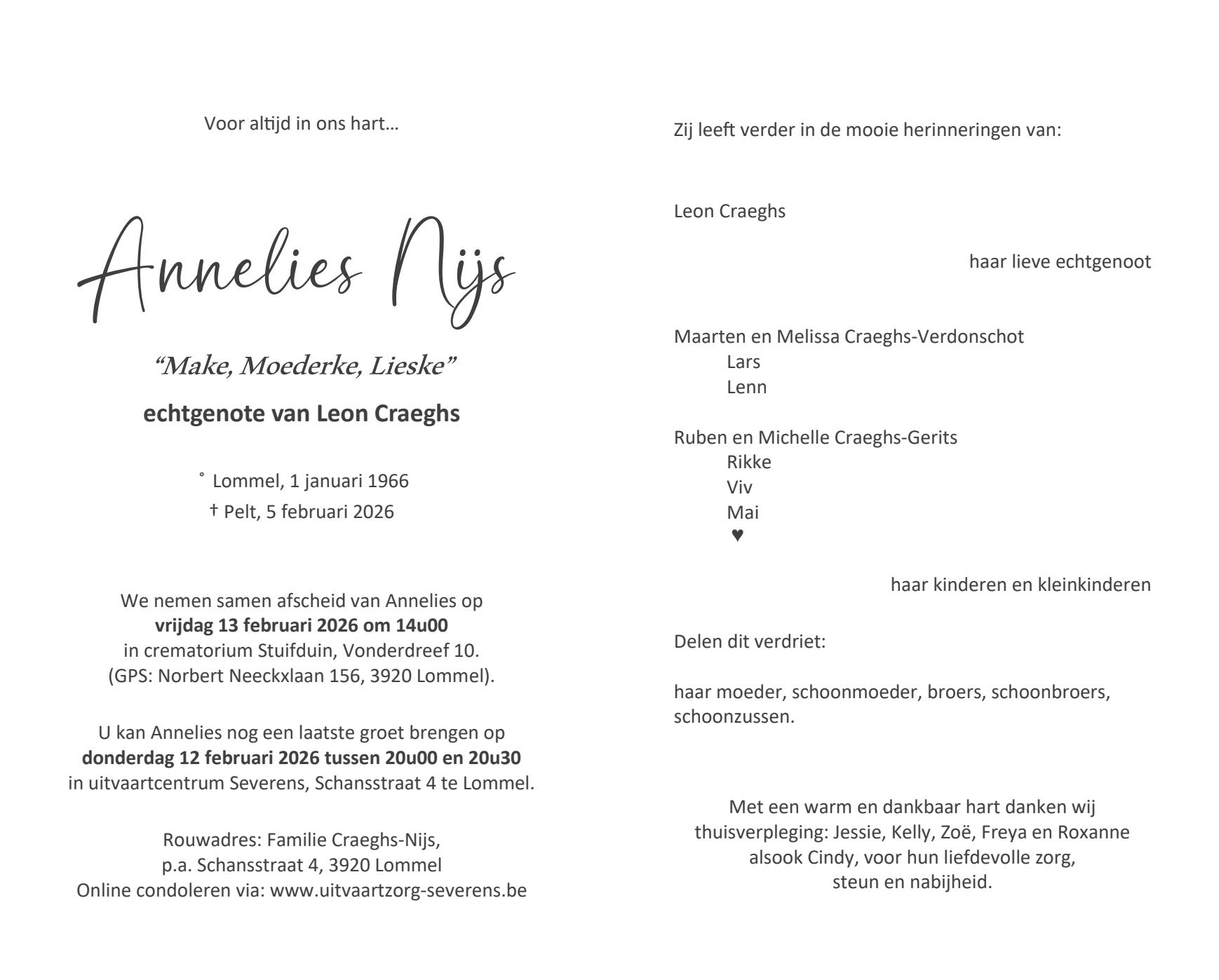 Letter Of Condolence