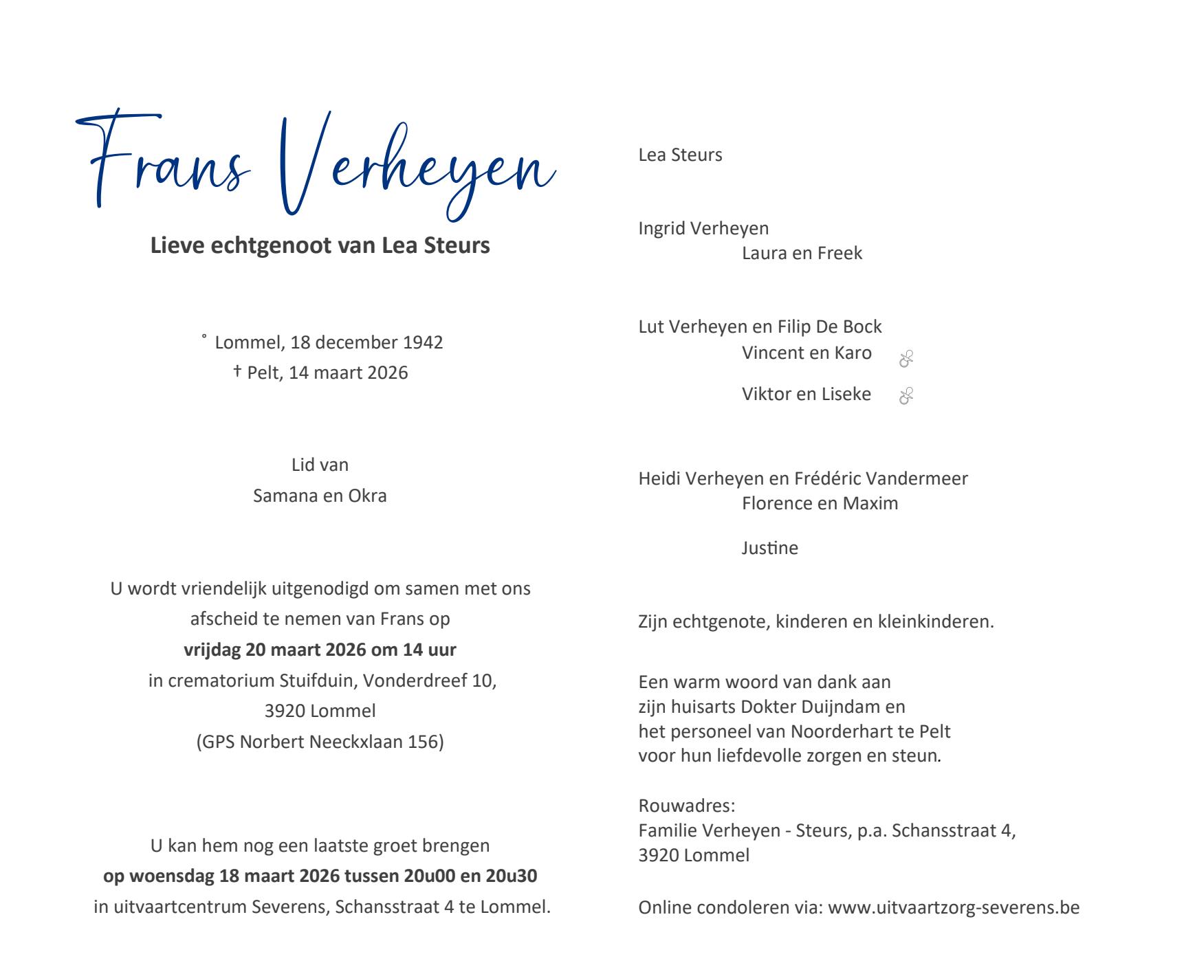 Letter Of Condolence