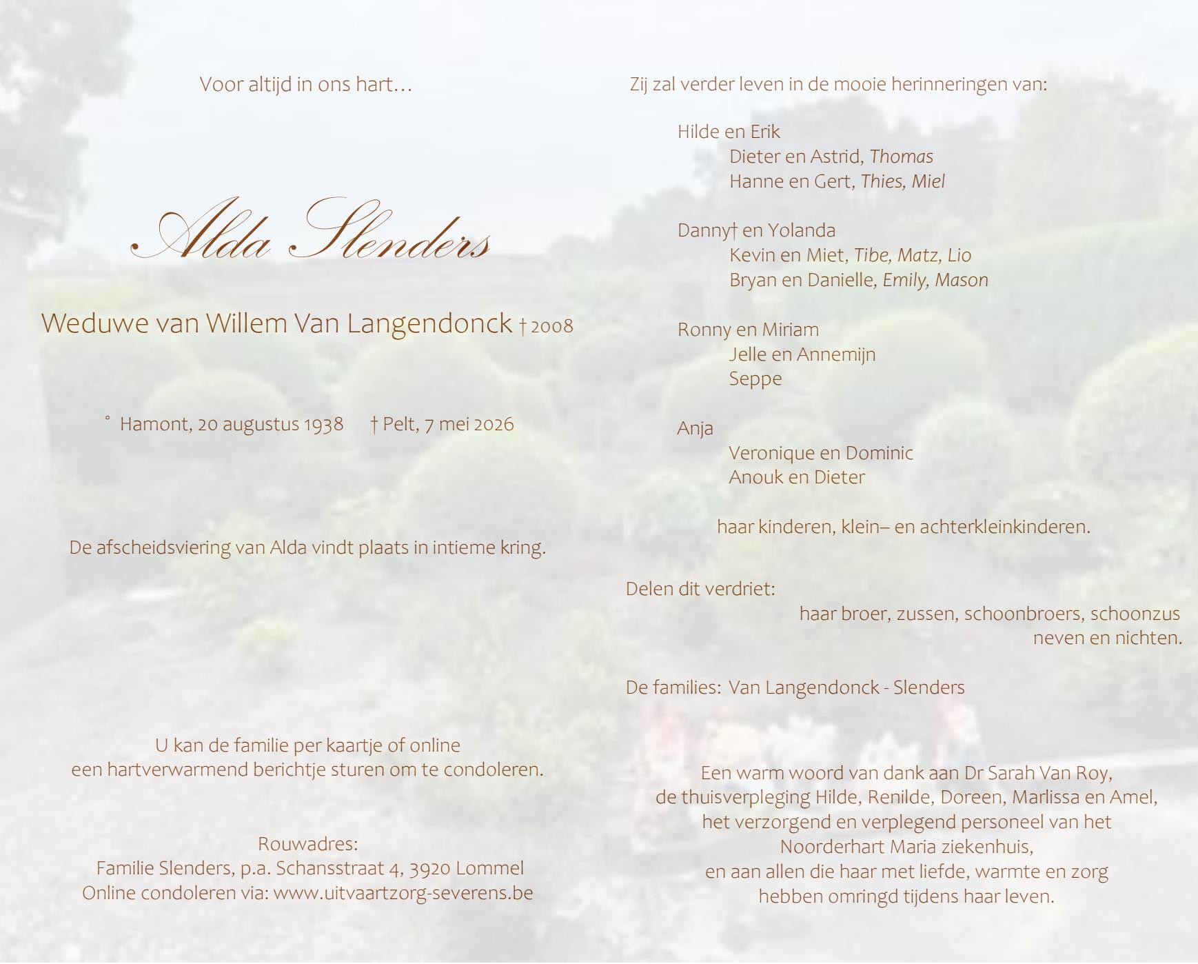 Letter Of Condolence