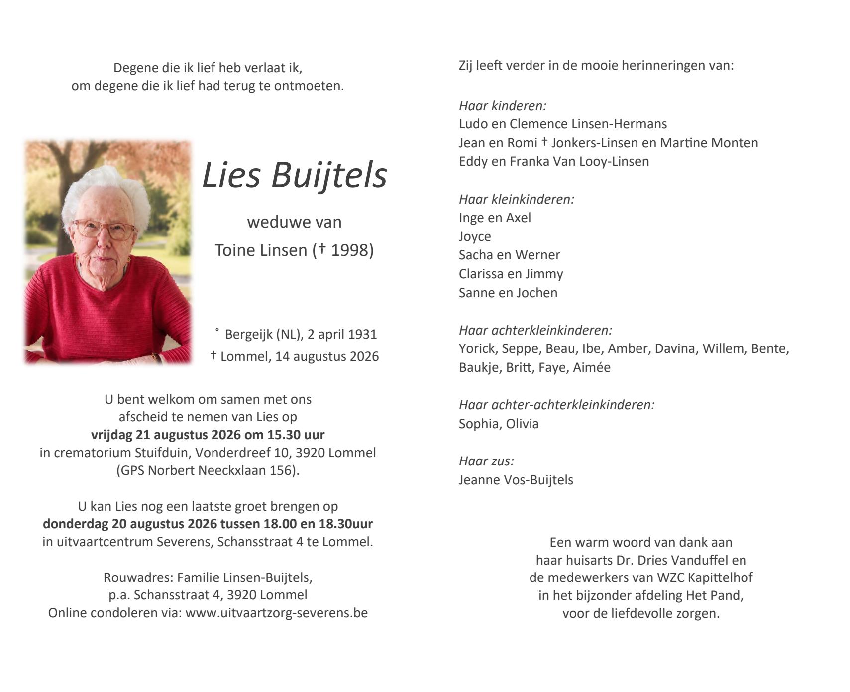 Letter Of Condolence