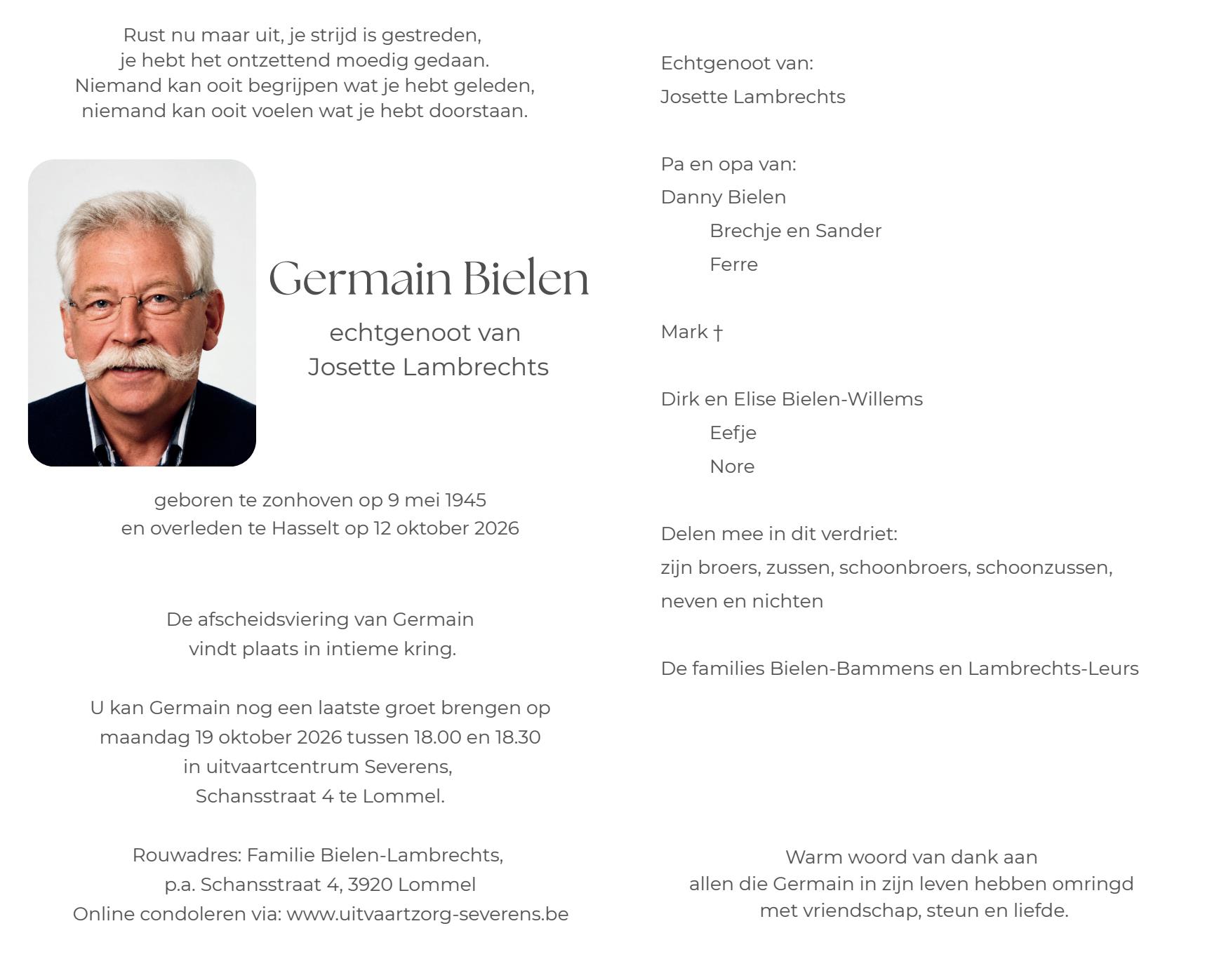 Letter Of Condolence