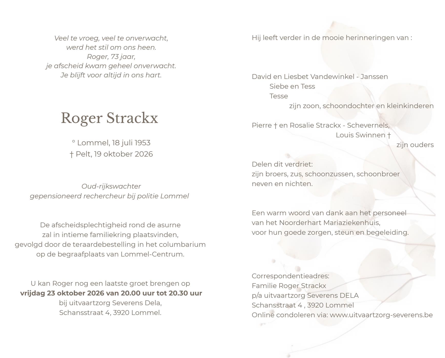 Letter Of Condolence