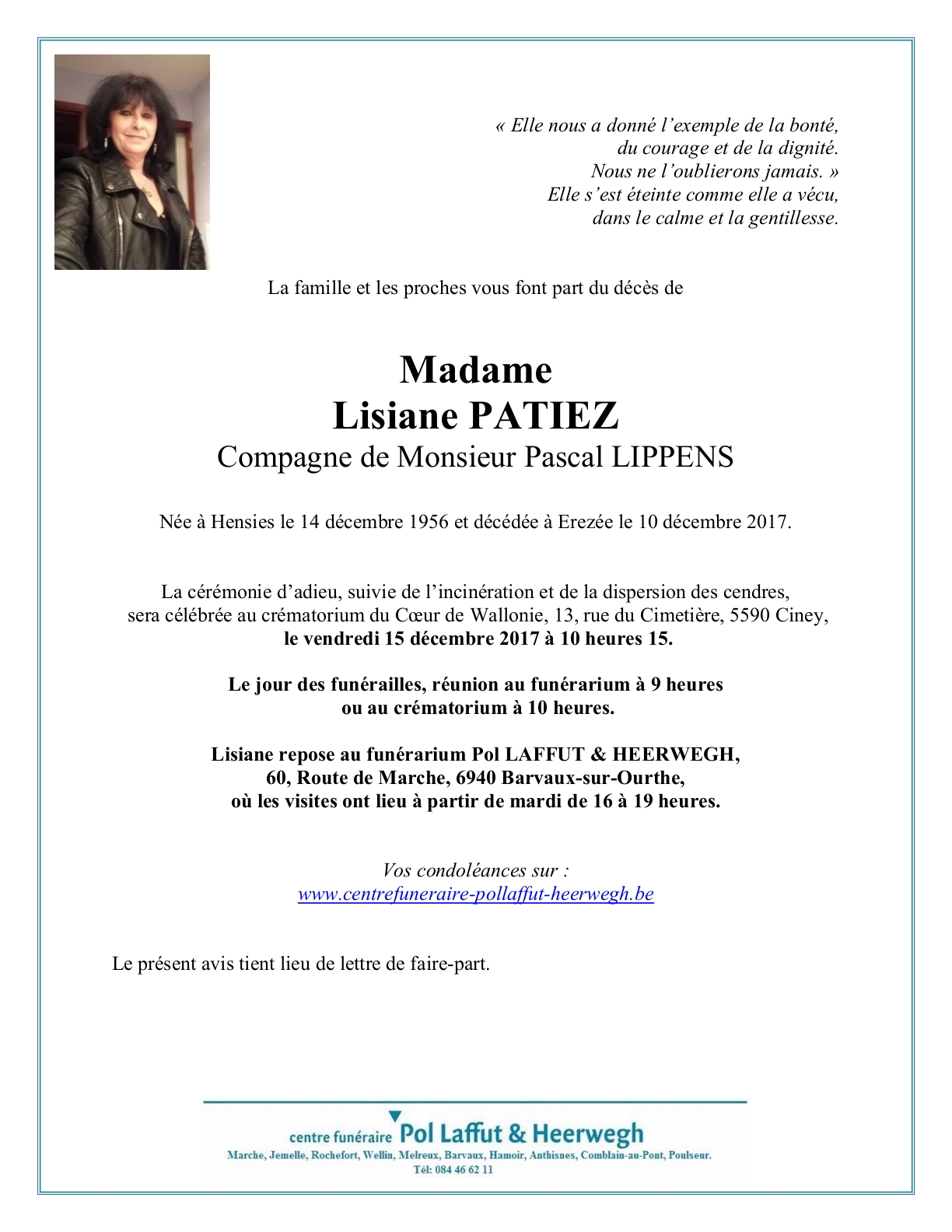 Letter Of Condolence