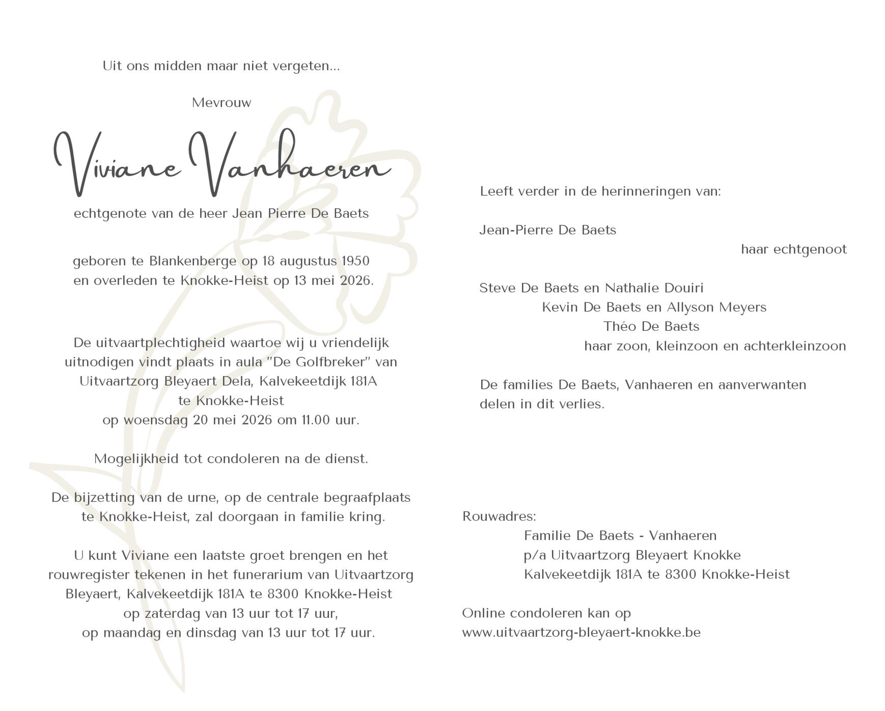 Letter Of Condolence