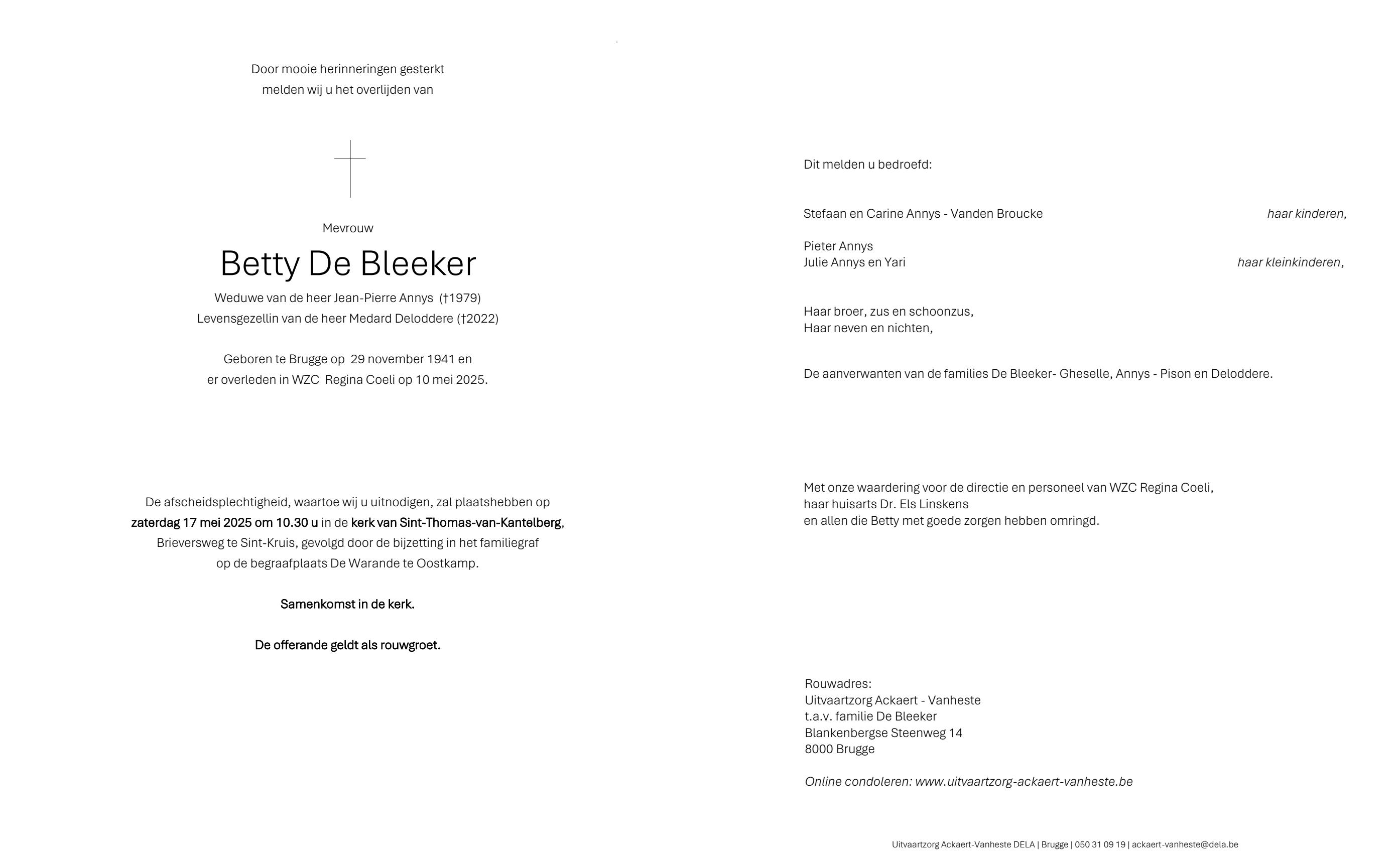 Letter Of Condolence