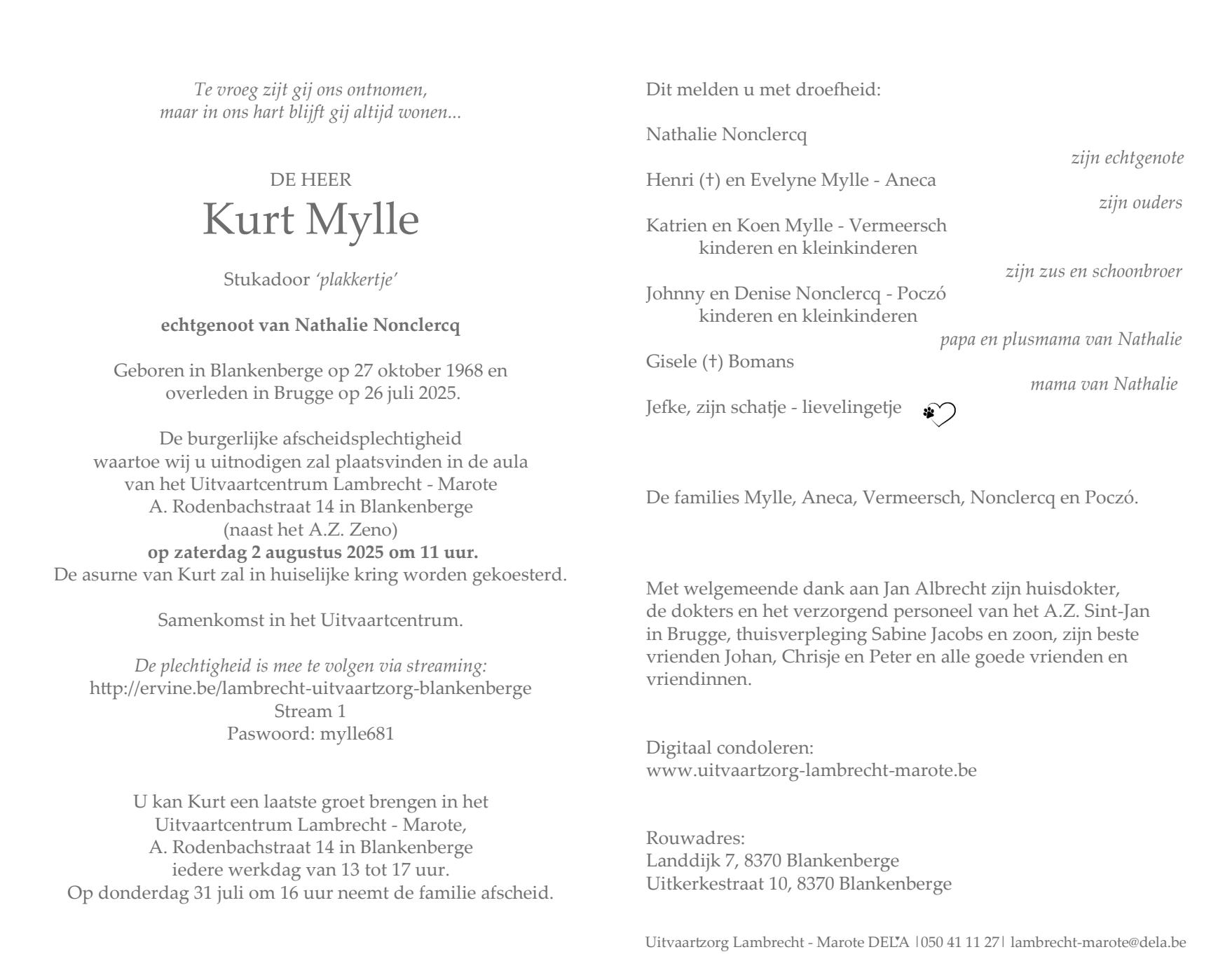 Letter Of Condolence