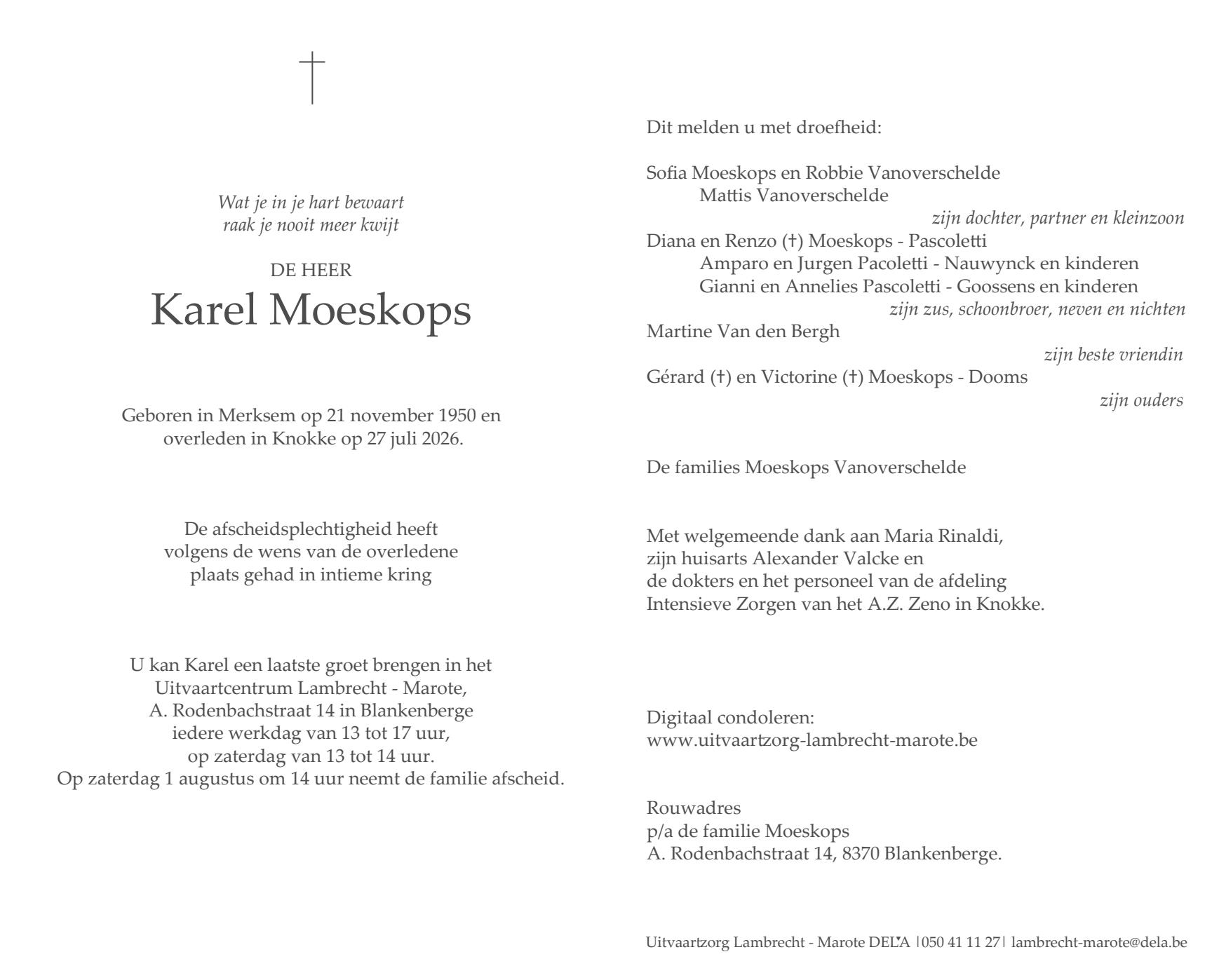 Letter Of Condolence