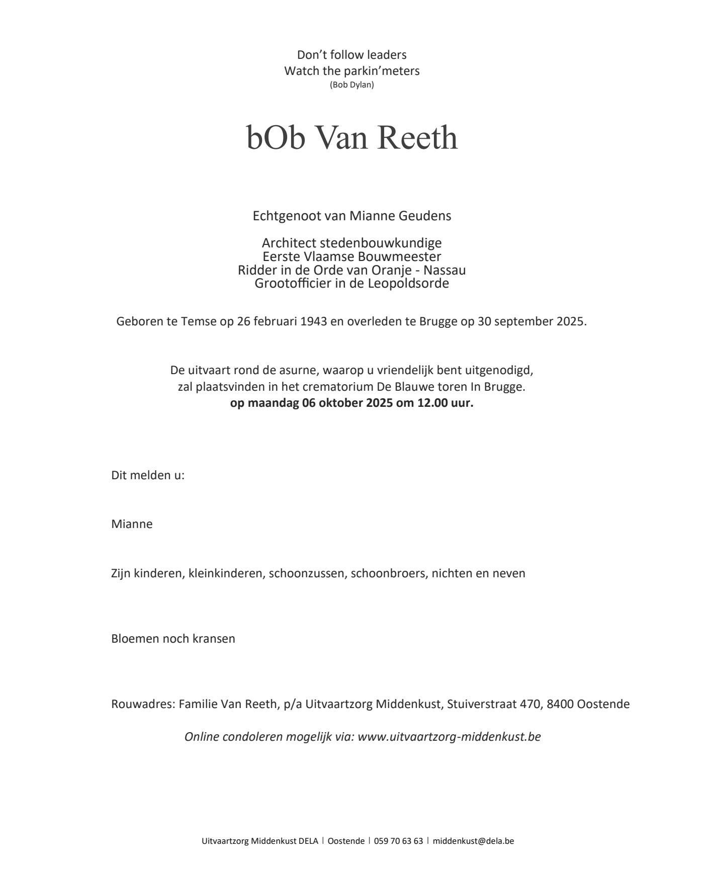 Letter Of Condolence