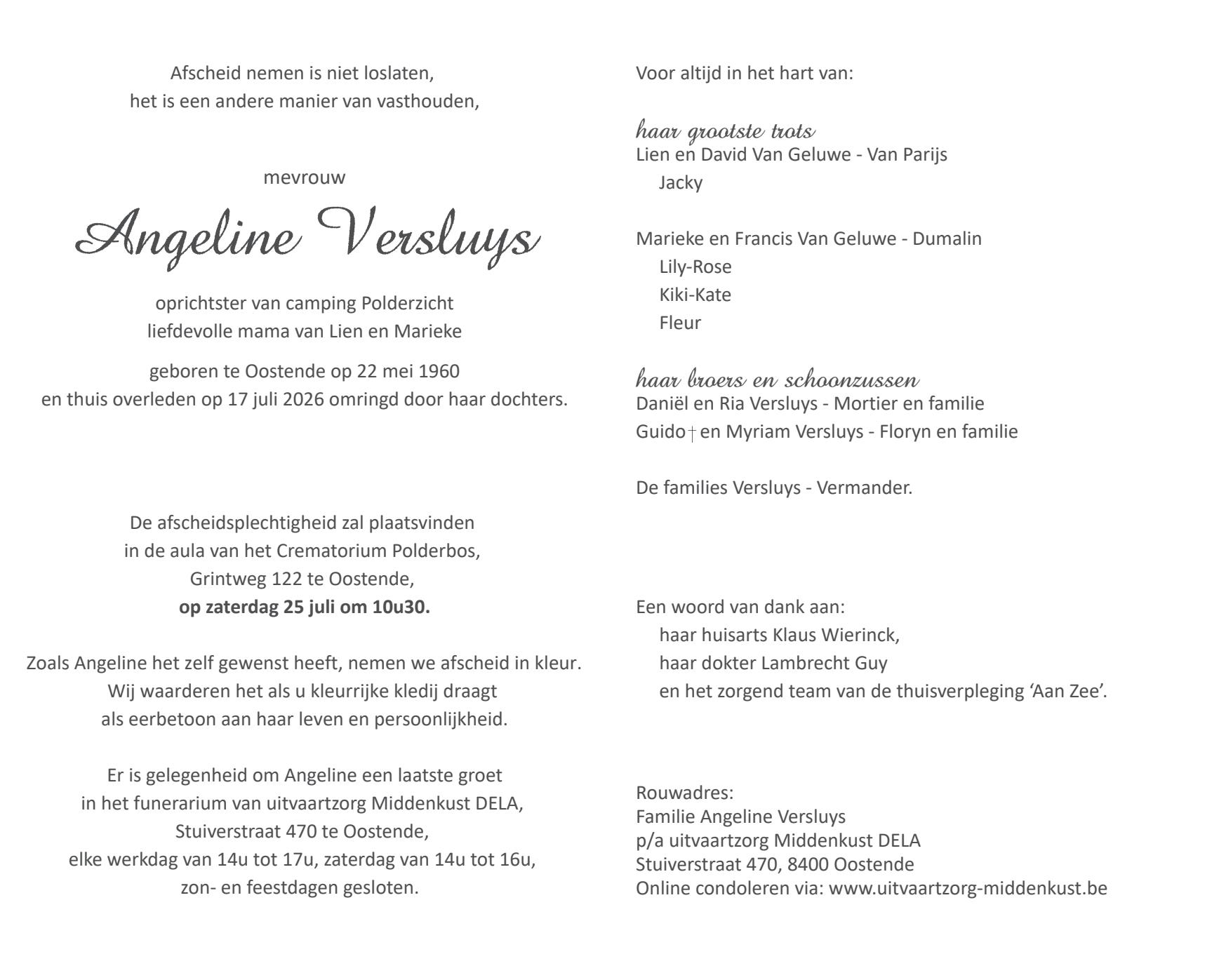 Letter Of Condolence