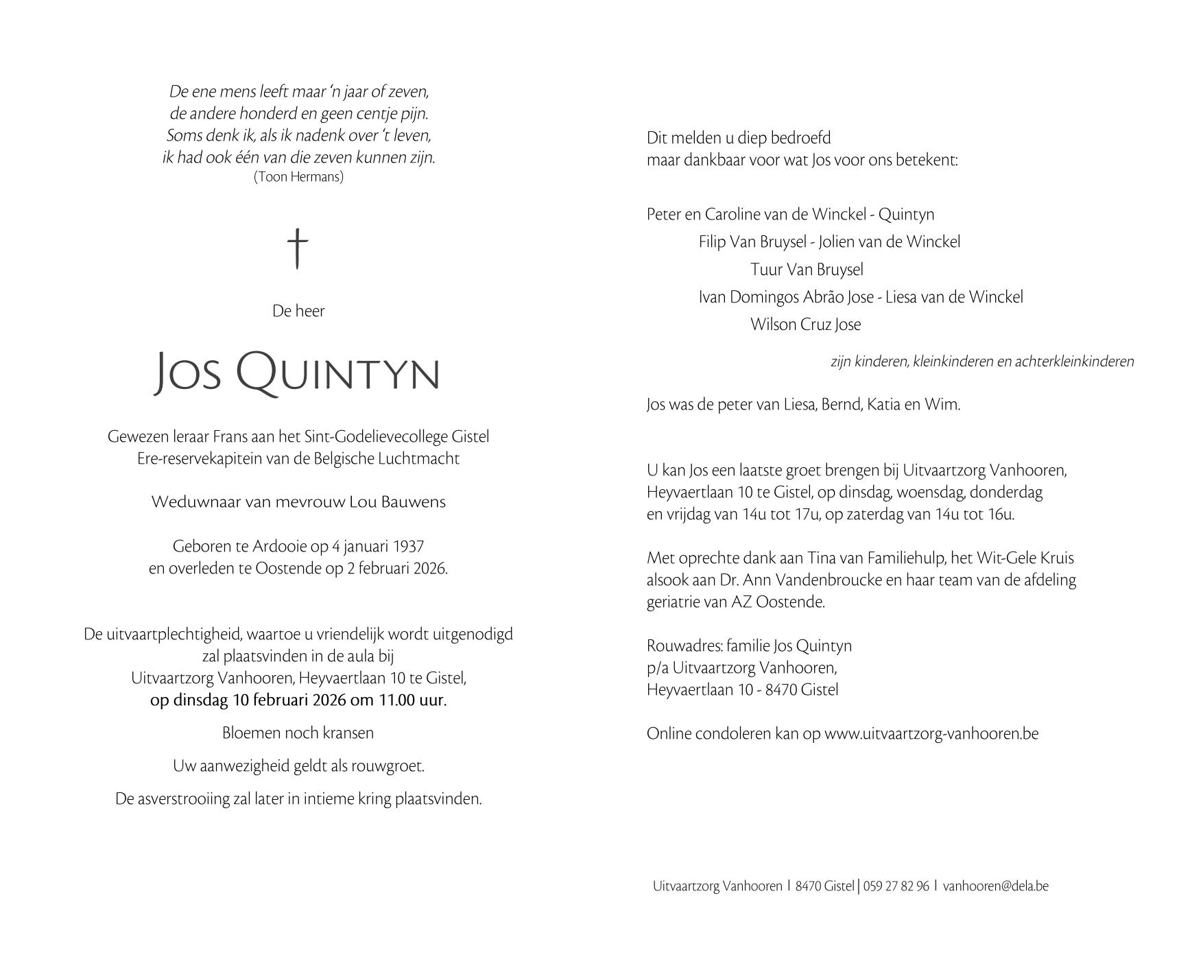 Letter Of Condolence