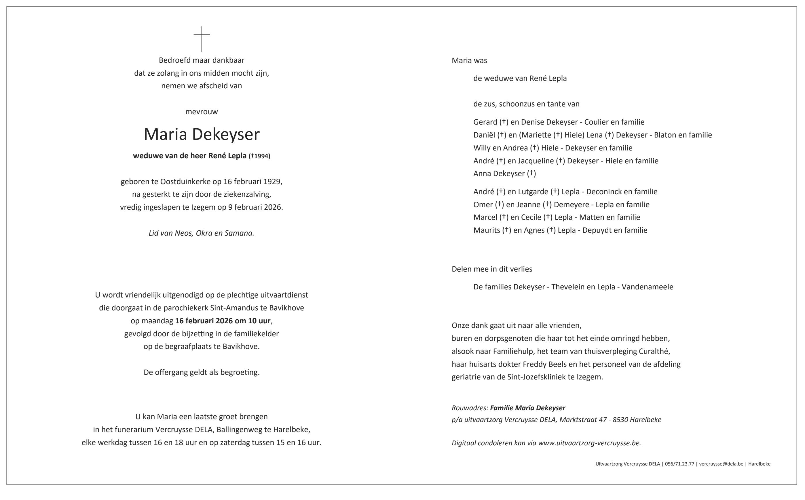 Letter Of Condolence