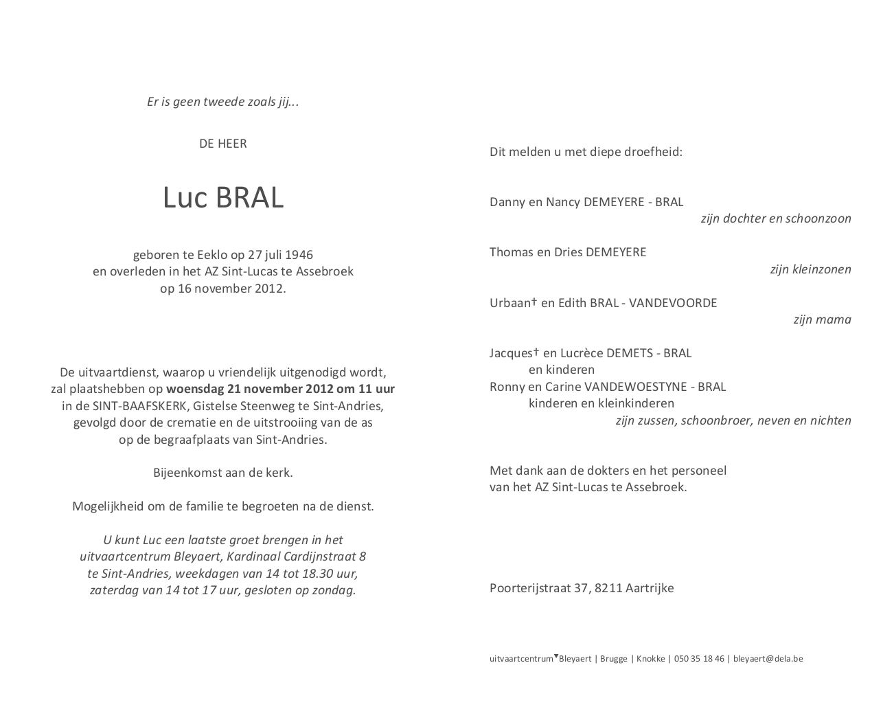 Letter Of Condolence