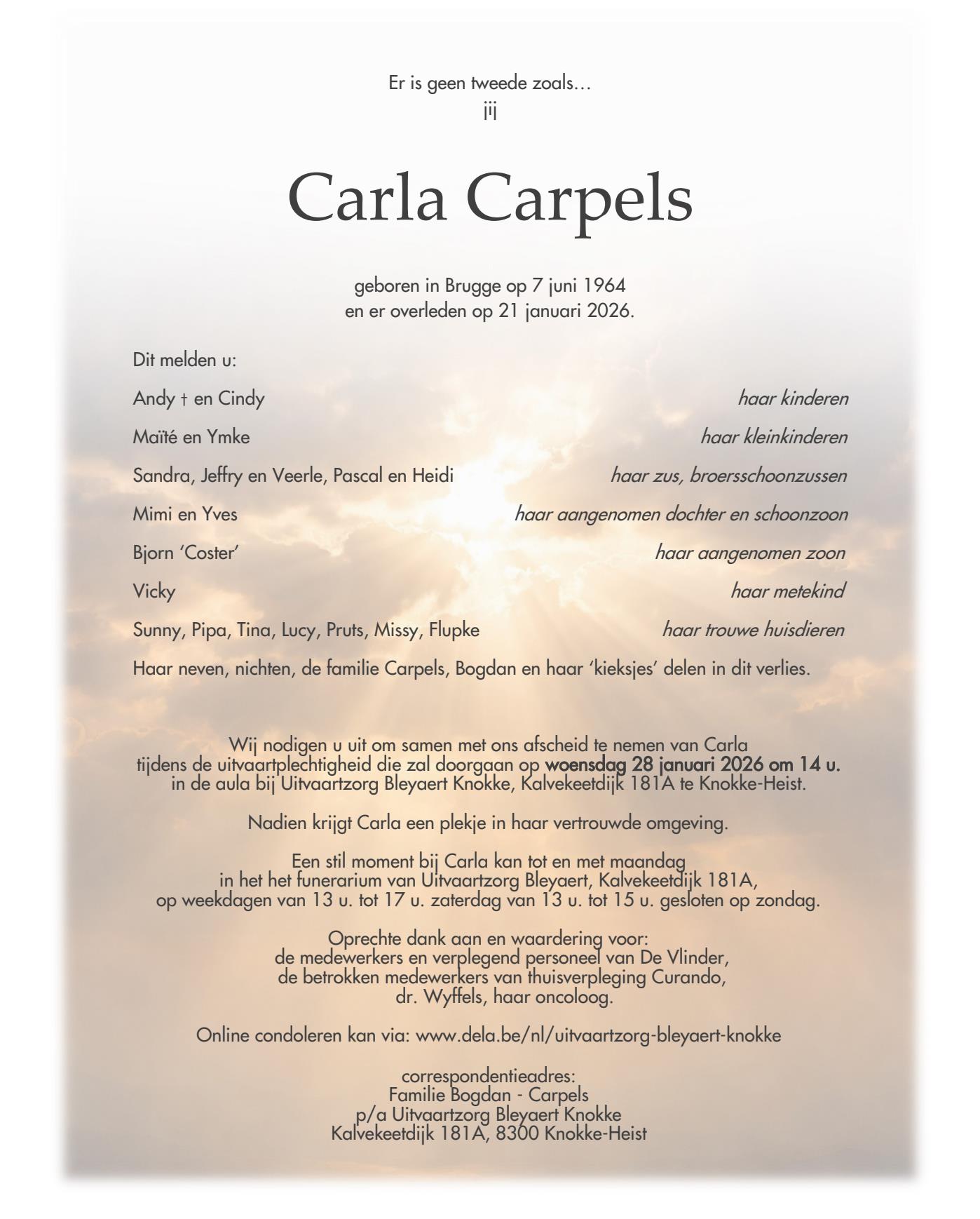 Letter Of Condolence