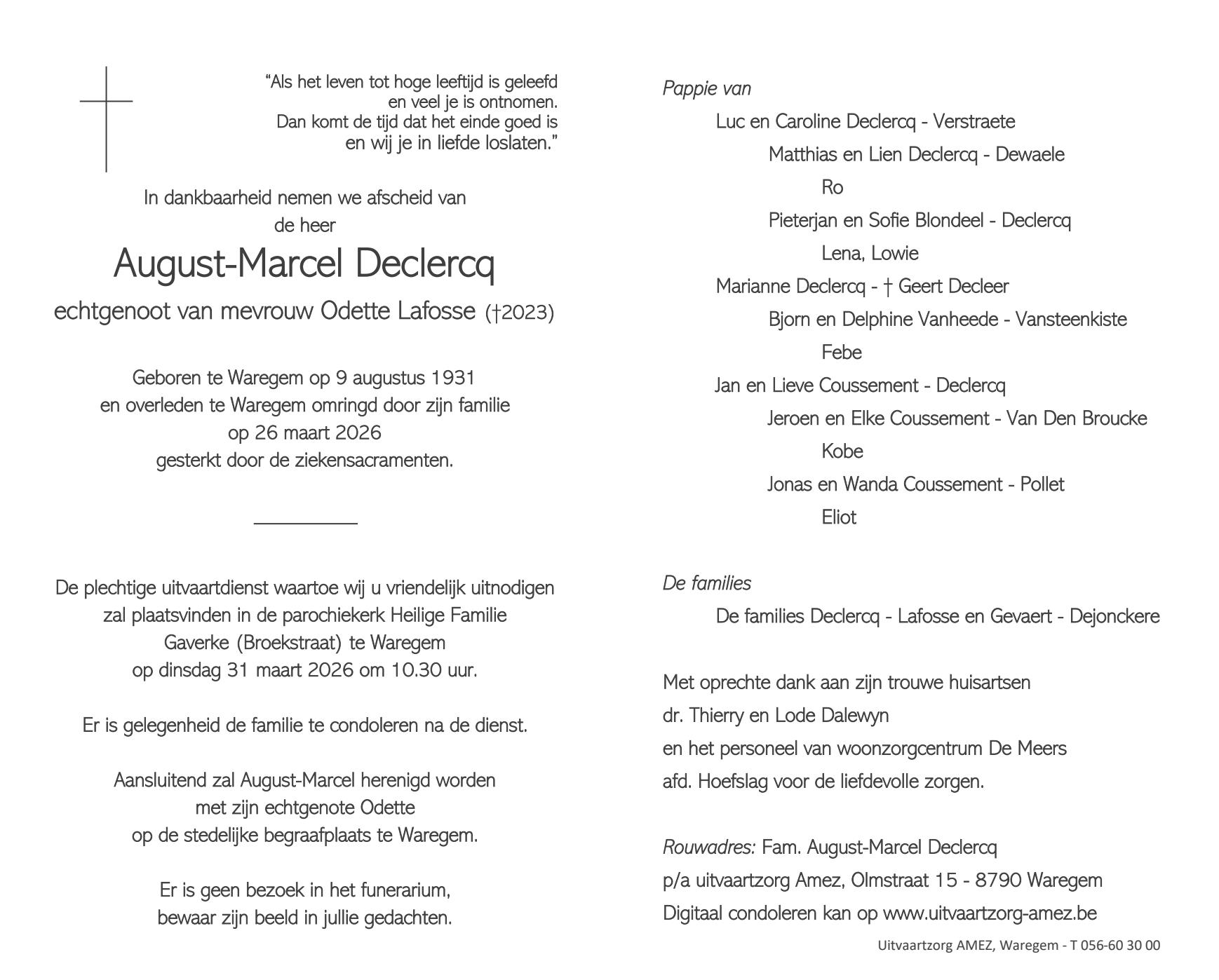 Letter Of Condolence
