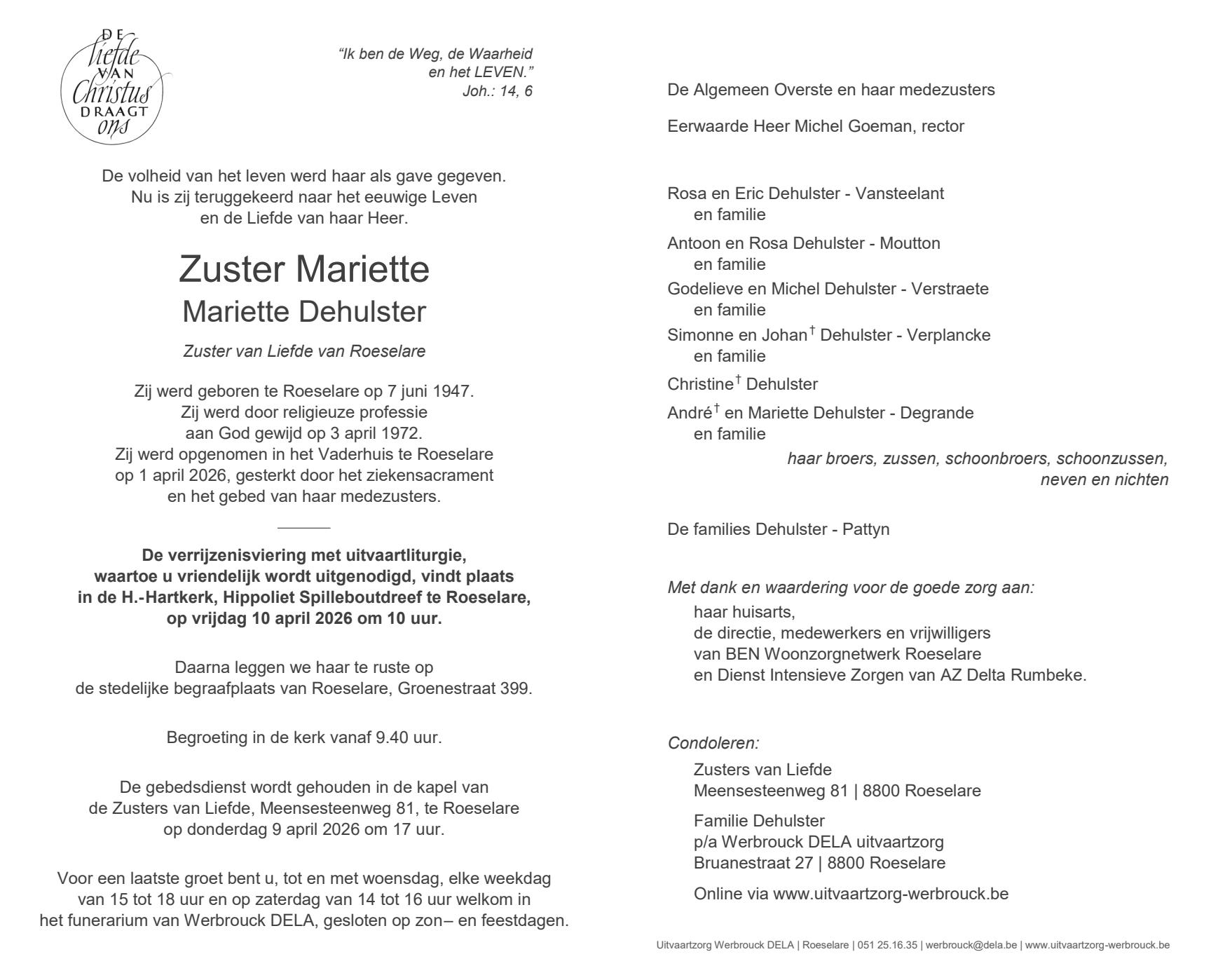Letter Of Condolence
