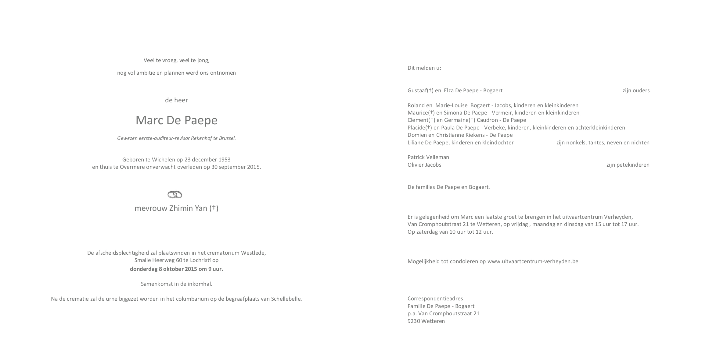 Letter Of Condolence